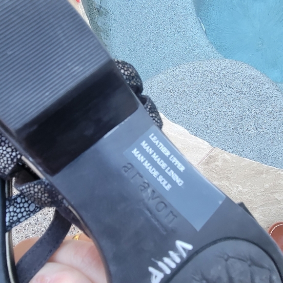 Aravon by new balance Serena AAO02BK Black Sandleather upper sandals sz10 - Picture 7 of 11